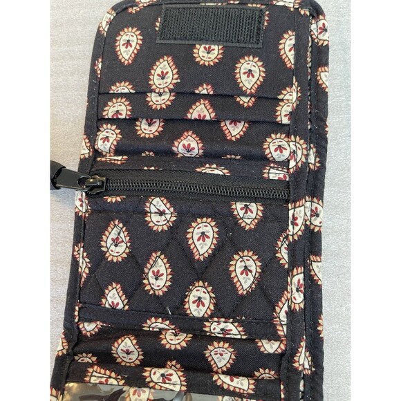 Vera Bradley Classic Black Tri-Fold Wallet Retired 2006 ID Coin Card Bill Slots - Picture 8 of 11
